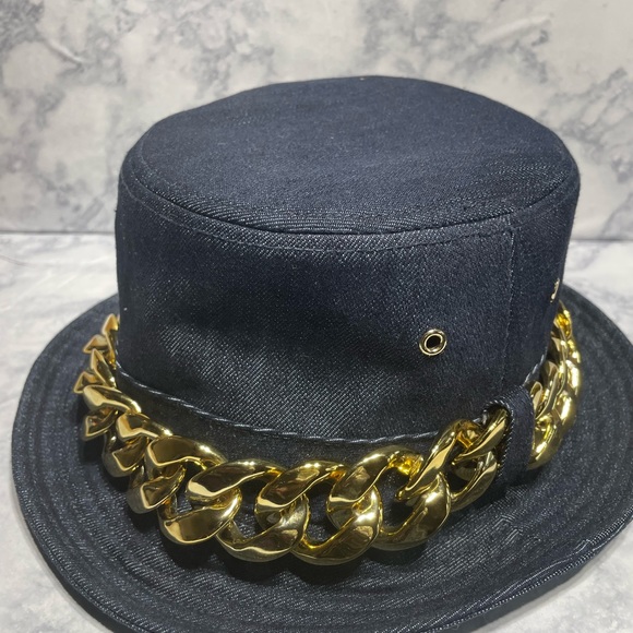 Michael Kors Embellished Denim Bucket Hat. - Picture 6 of 8